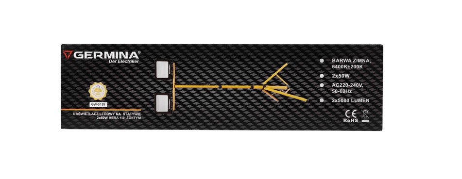 Naświetlacz na statywie Hera 2x50W 5000lm 6500K IP65 1