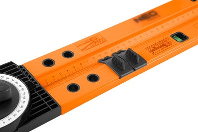 Kątomierz nastawny z poziomicą 500 mm, 2 libelle, ołówek 72-225 NEO TOOLS 2