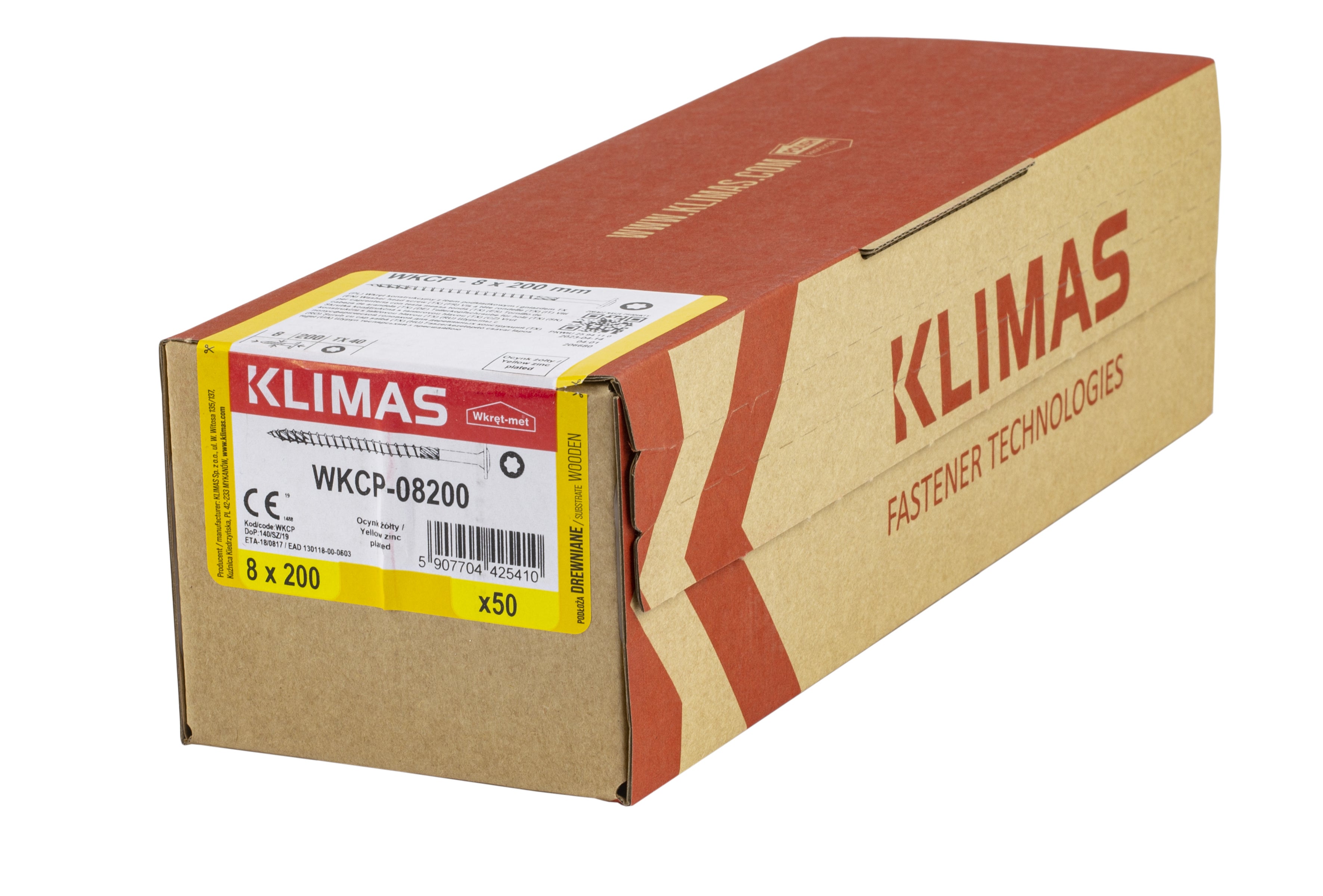 Wkręt do łączników ciesielskich z łbem talerzykowym 8x200 mm (50 szt.) 1