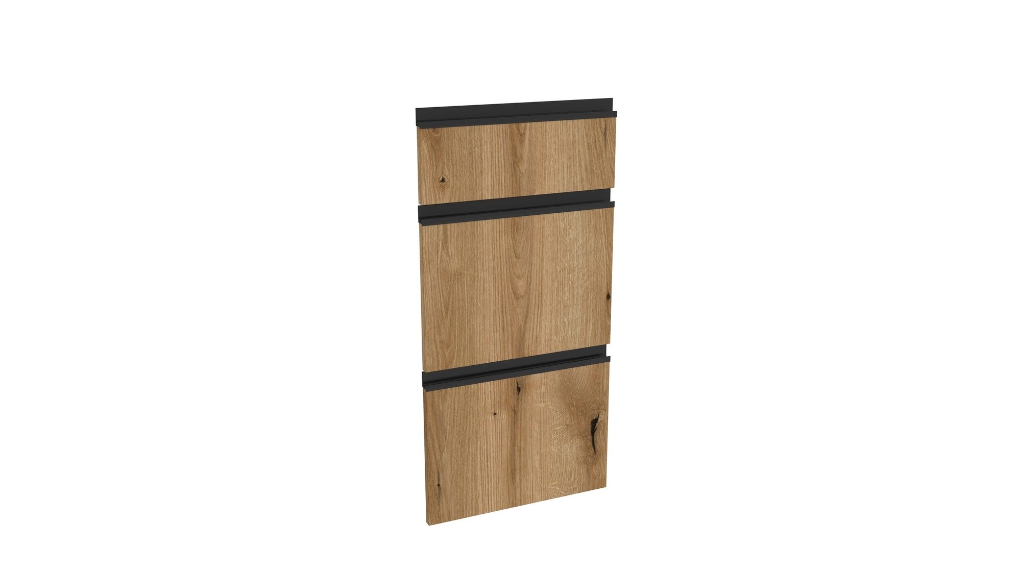 Front kuchenny do szafki z 3 szufladami Dąb Evoke 40x14, 40x28,4 cm x2 sztuki z uchwytem w kolorze czarnym Tafla L