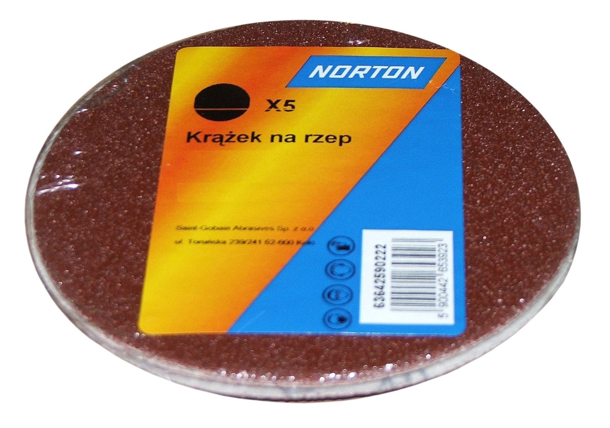 Krążek ścierny 125 mm P120, 5 szt. 0