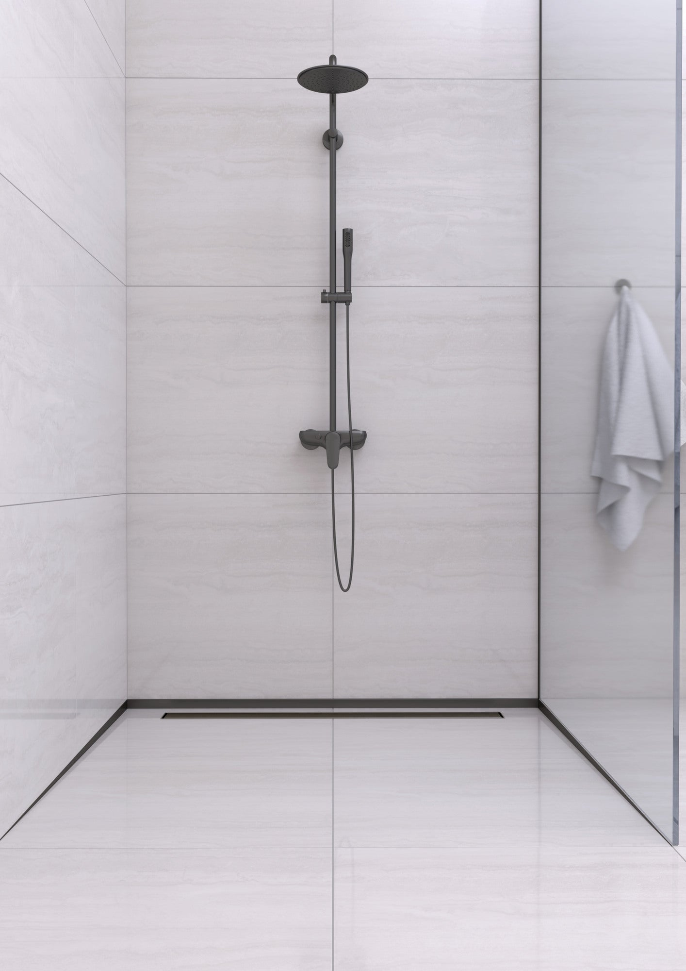 Listwa spadkowa podłogowa lewa 120 cm czarna 2