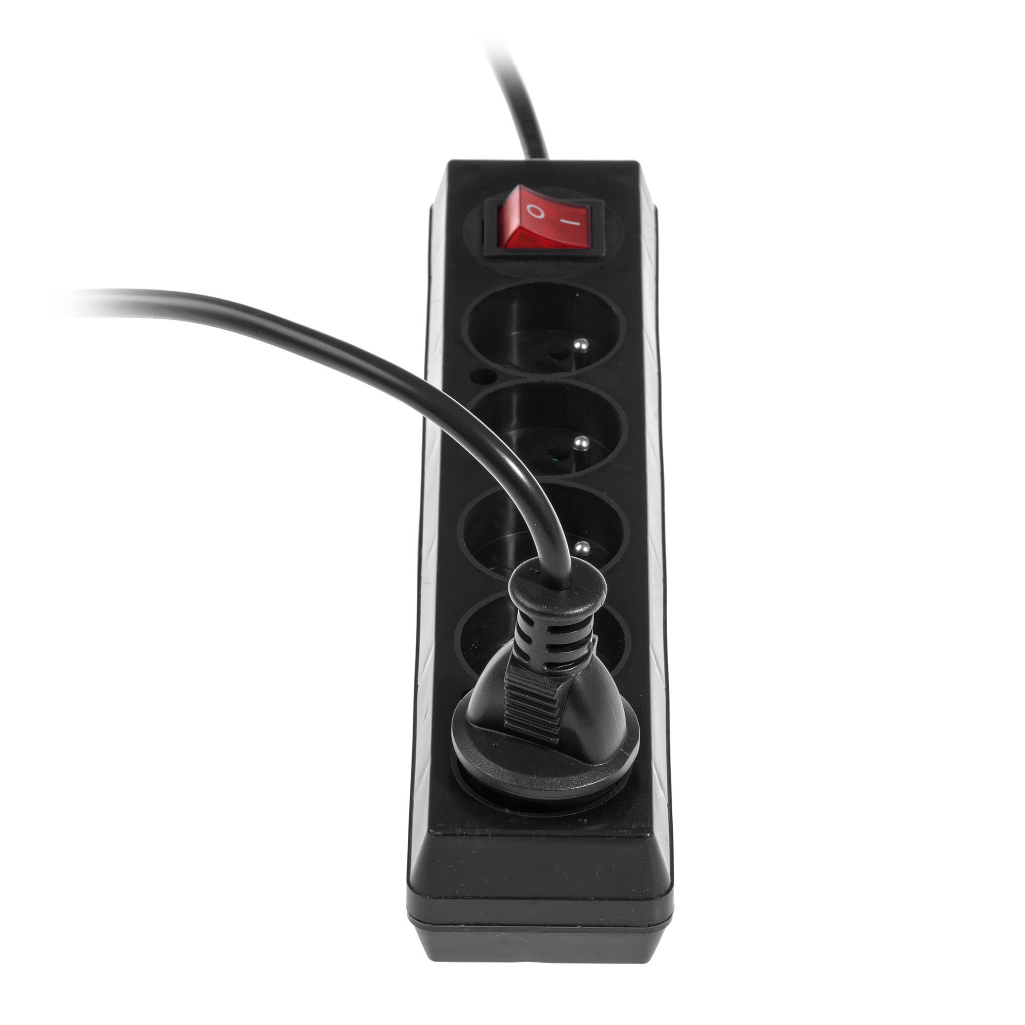 Przedłużacz 5m 5 gniazd z uziemieniem z wyłącznikiem czarny 2