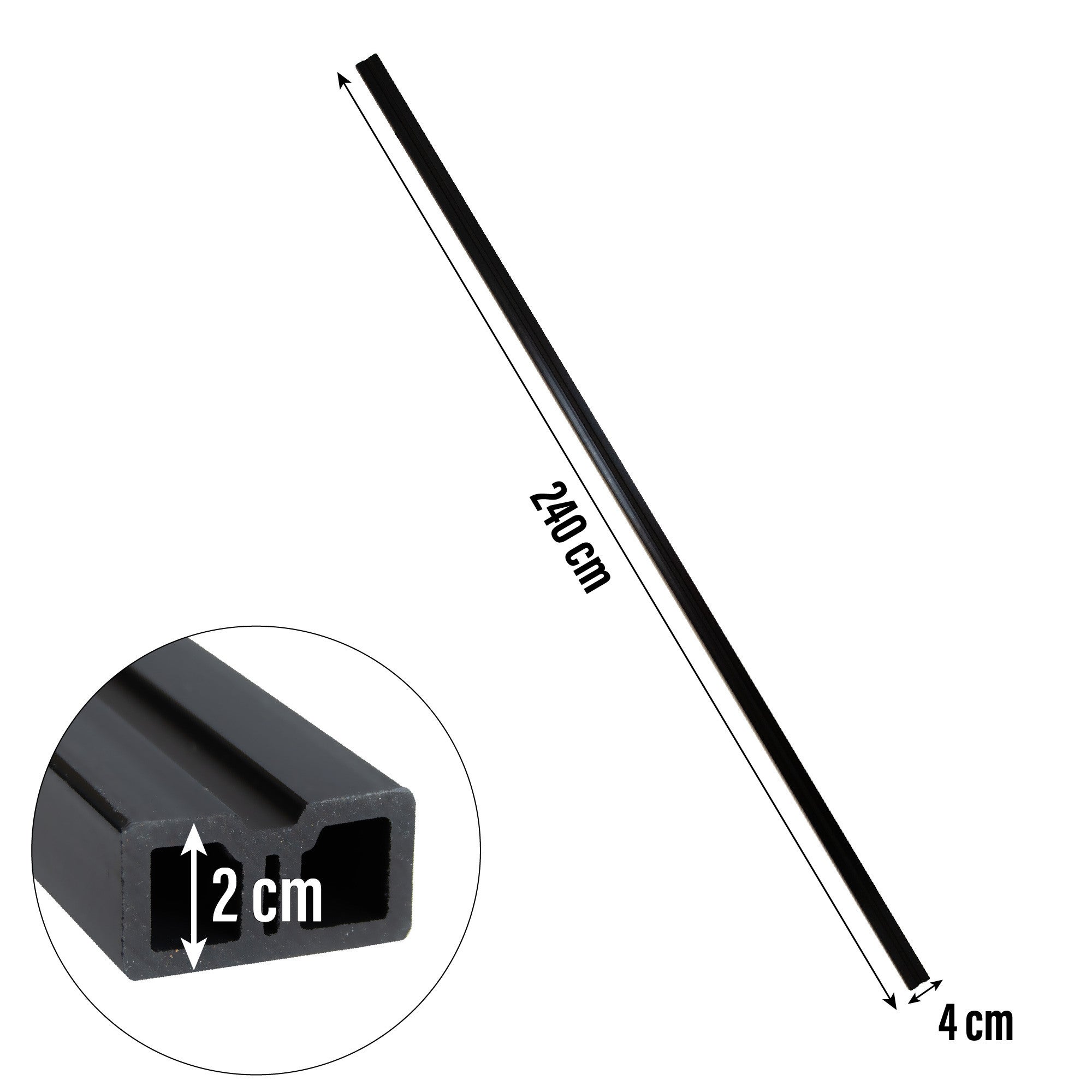Legar do desek tarasowych, kompozytowych, wym. 40x20x2400 mm 4