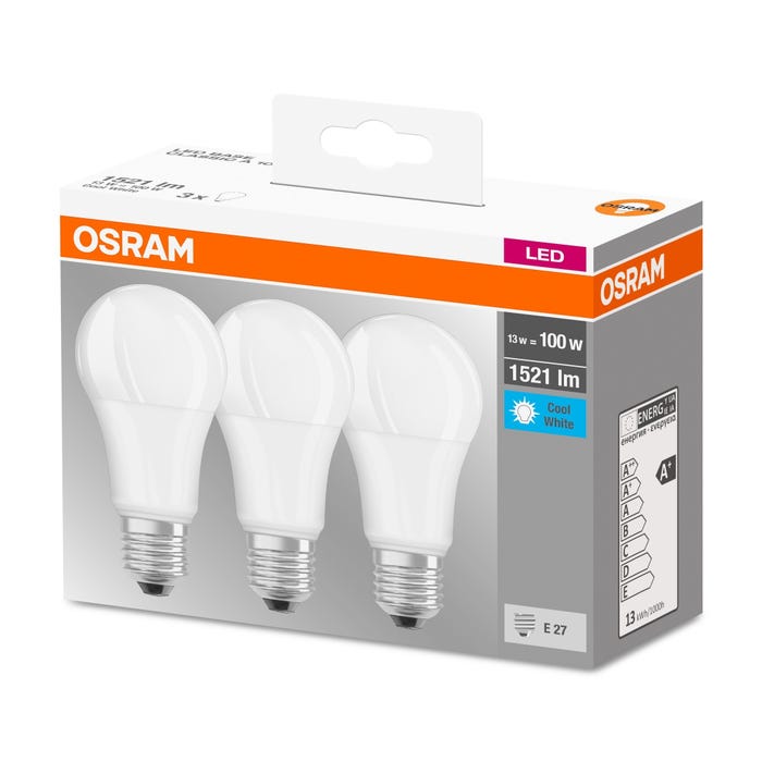 3x żarówka LED E27 A60 13W 1521lm 4000K