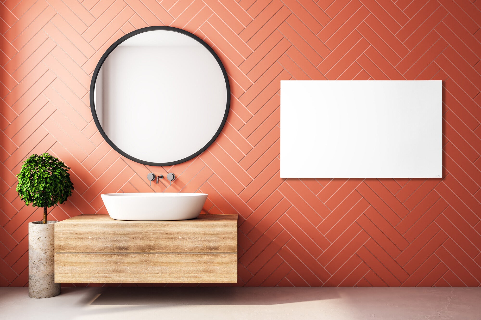 Grzejnik na podczerwień 650W szkło białe WIFI 2