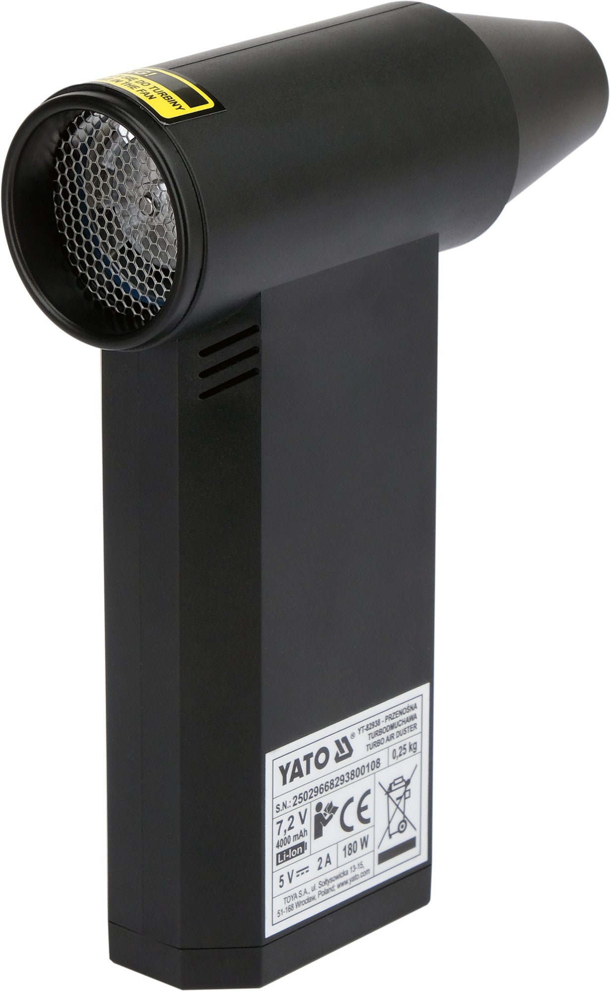 Mini turbo dmuchawa akumulatorowa YATO YT-82938