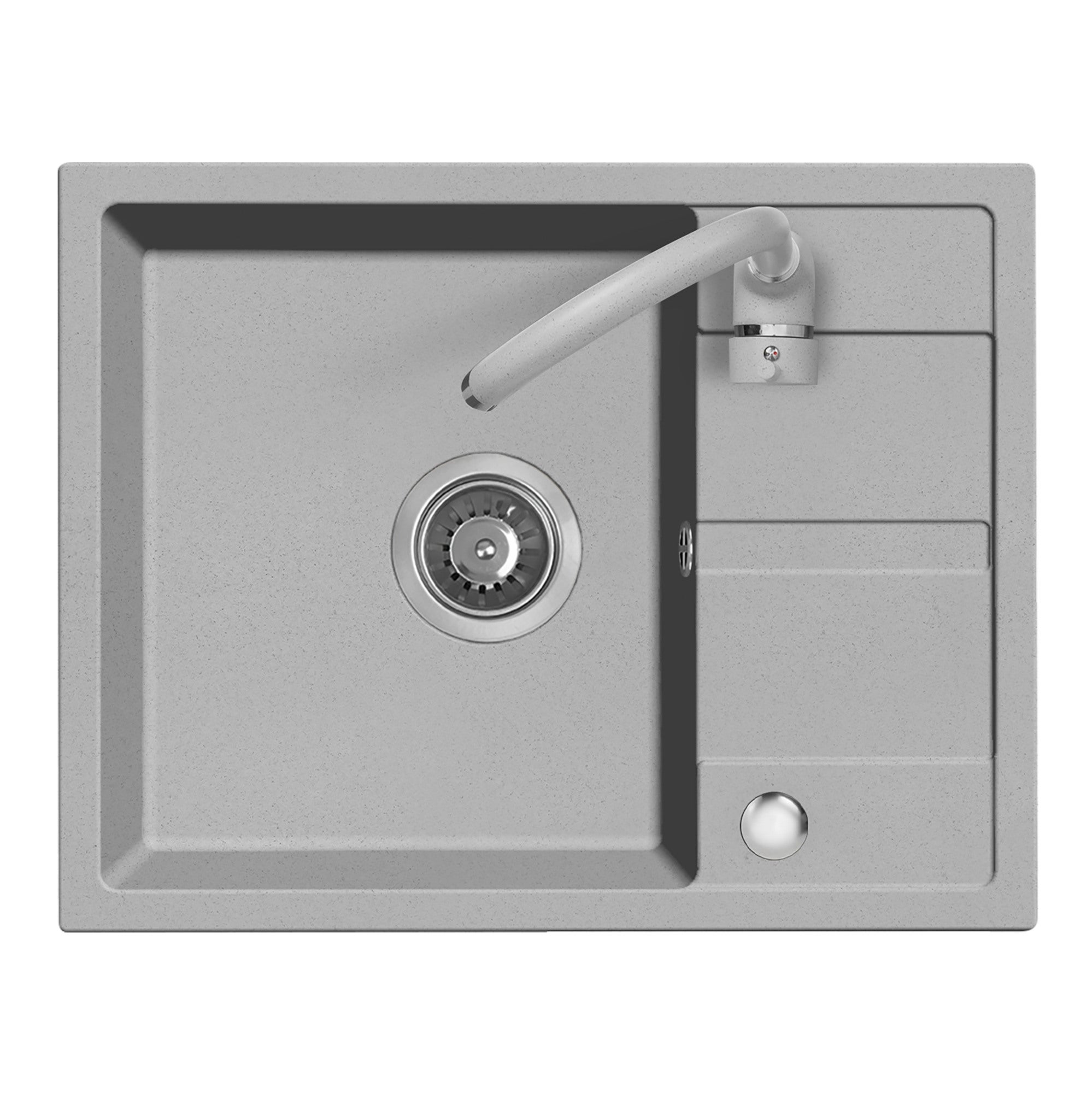 Zlewozmywak granitowy Kuchinox Hack 56 x 44 x 17 cm szary 2