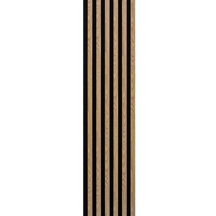 Panel lamelowy na filcowym podkładzie WOODLINE 2700x300 dąb jasny, tło czarne