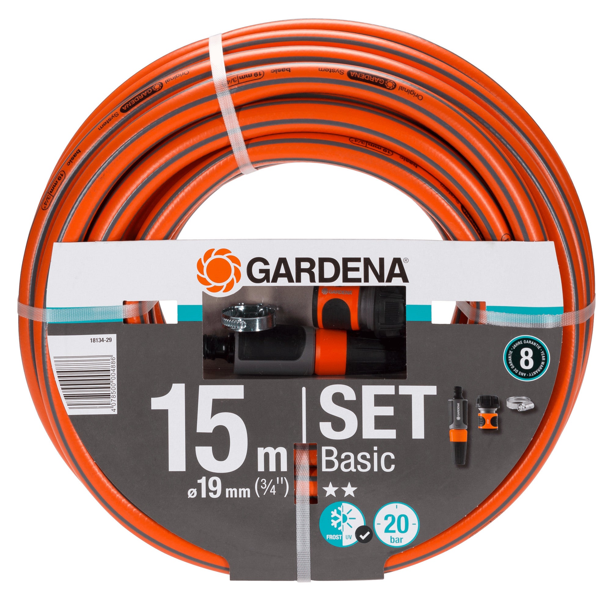 Wąż ogrodowy z akcesoriami BASIC 3/4" 15 m Gardena
