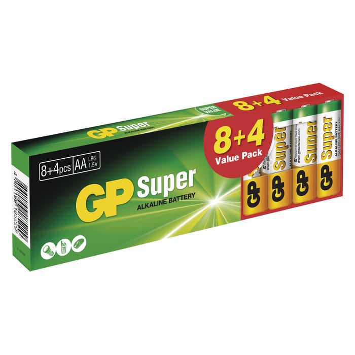 Bateria alkaliczna GP SUPER AA LR6 8+4szt