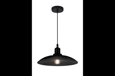 Oprawa sufitowa HORIZON  1x E27, czarna, średnica 32cm, materiał metal