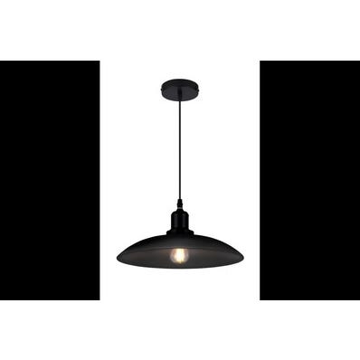 Oprawa sufitowa HORIZON  1x E27, czarna, średnica 32cm, materiał metal