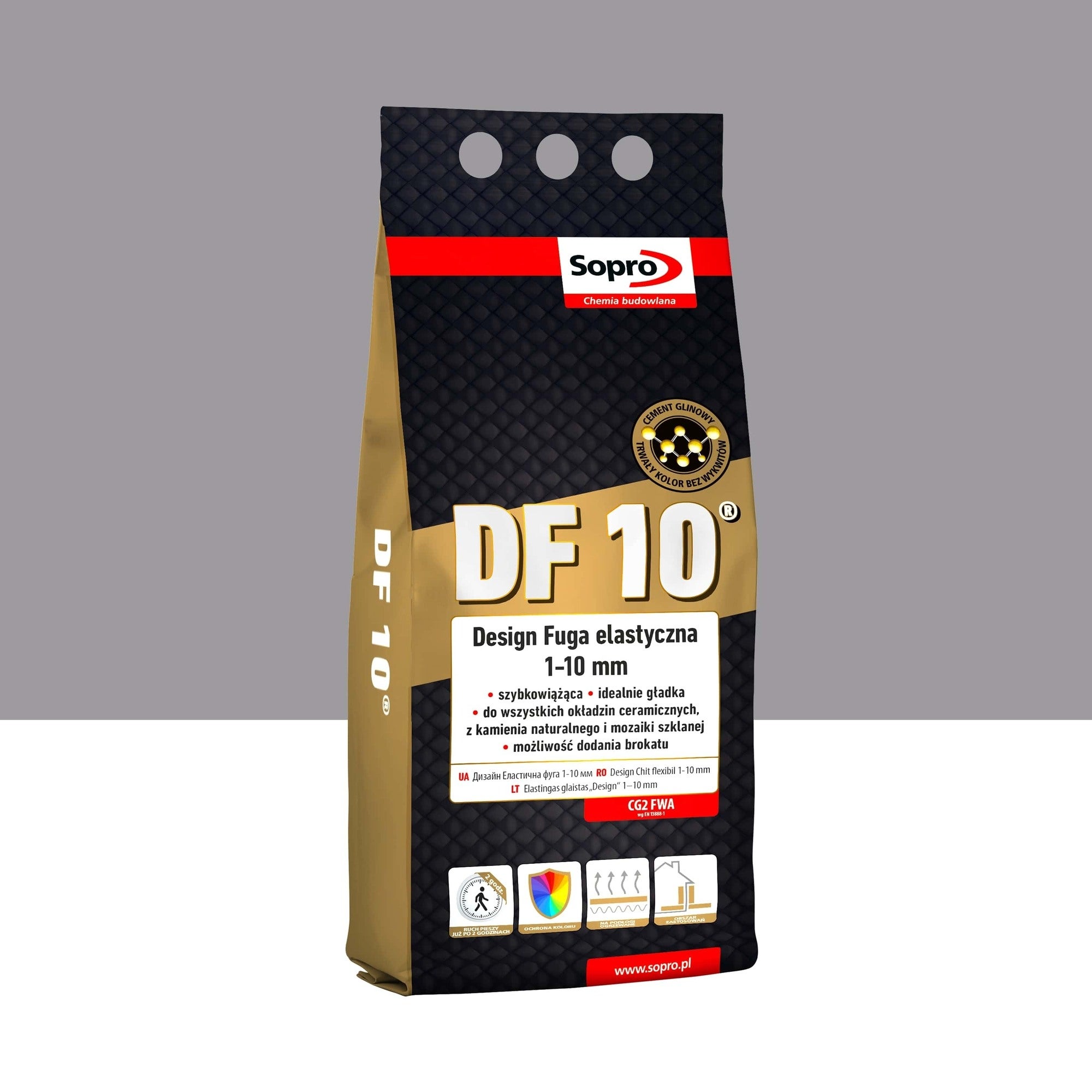 Fuga elastyczna Sopro DF10 SZARY 15 2kg