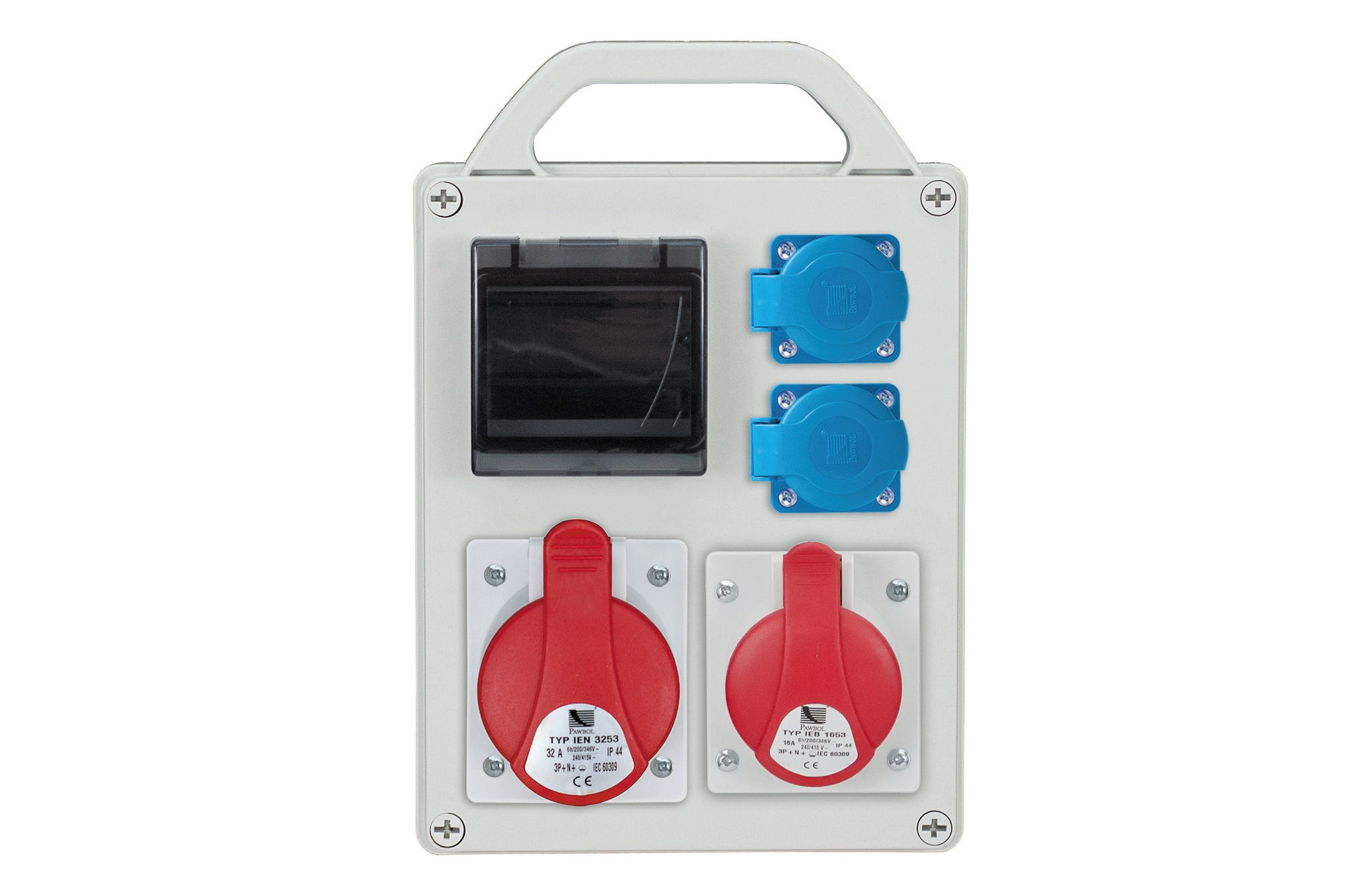 Rozdzielnica R-BOX 240 16A 3P+N+Z 400V, 32A 3P+N+Z 400V, 2x250V + zabezpieczenia