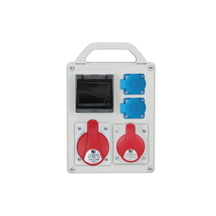 Rozdzielnica R-BOX 240 16A 3P+N+Z 400V, 32A 3P+N+Z 400V, 2x250V + zabezpieczenia