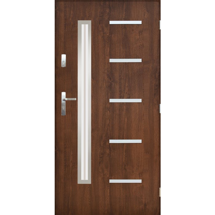 Drzwi zewnętrzne Nike Orzech 90 prawe