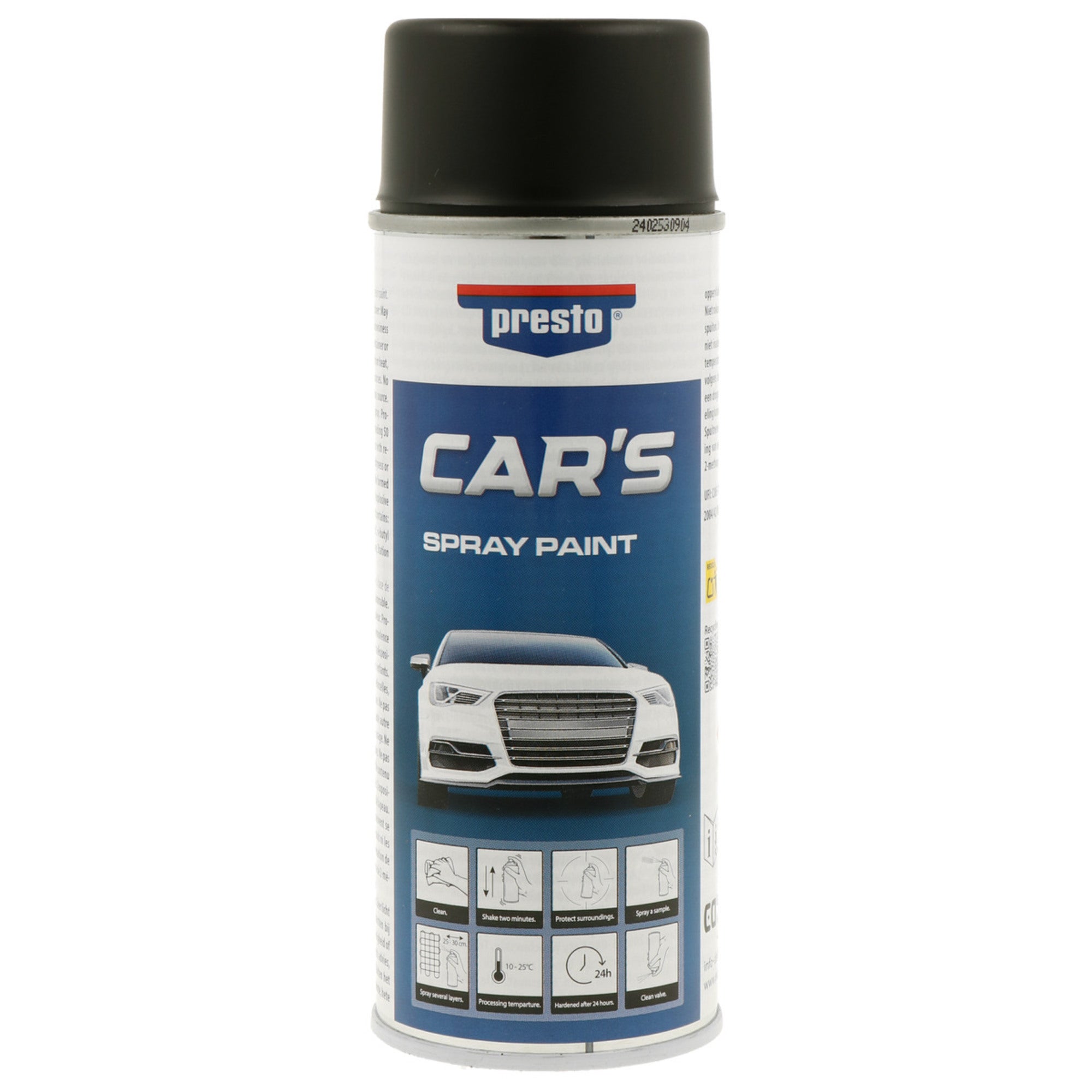 Lakier samochodowy Presto Cars czarny mat 400ml