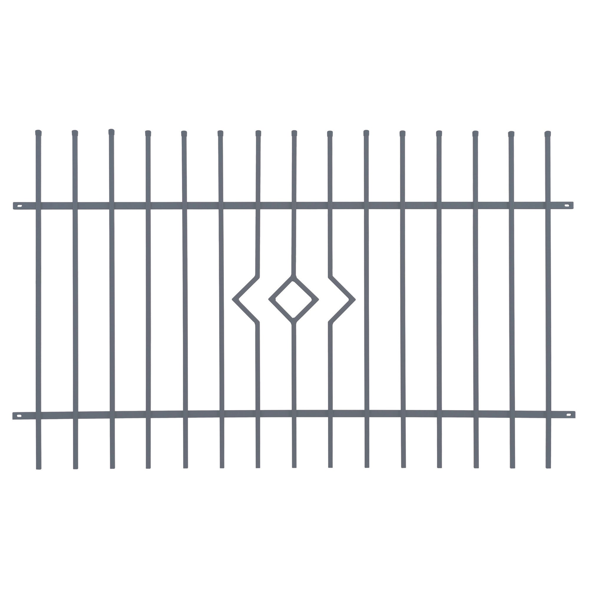 Przęsło ogrodzeniowe Beata antracyt, 120x200 cm
