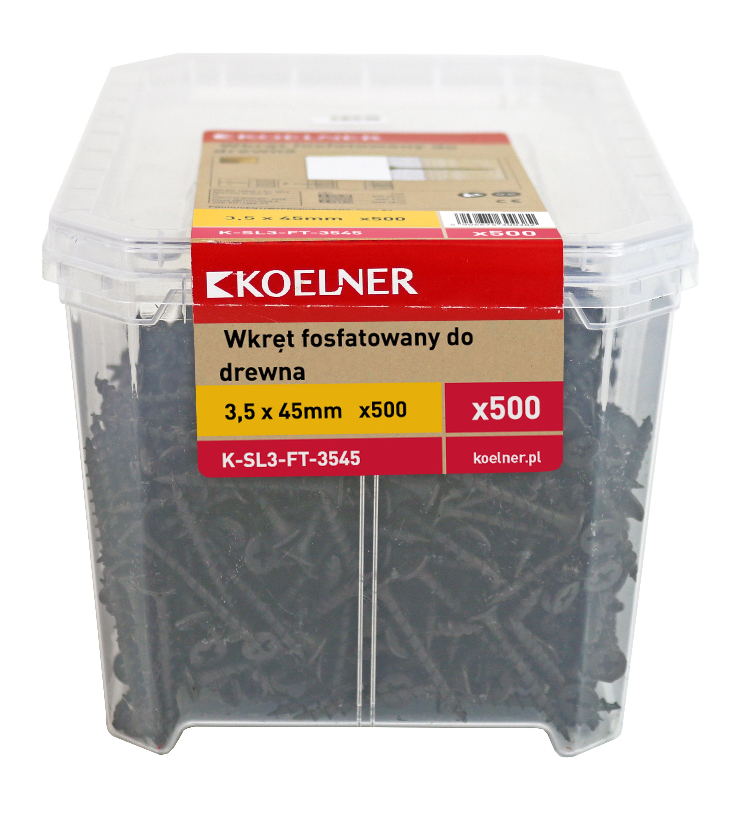 Wkręt fosfatowany do drewna 3.5x45 mm (500 szt.) 2