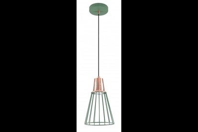 Oprawa sufitowa KALIOPE 1x E27, zielony, średnica 18cm, materiał metal