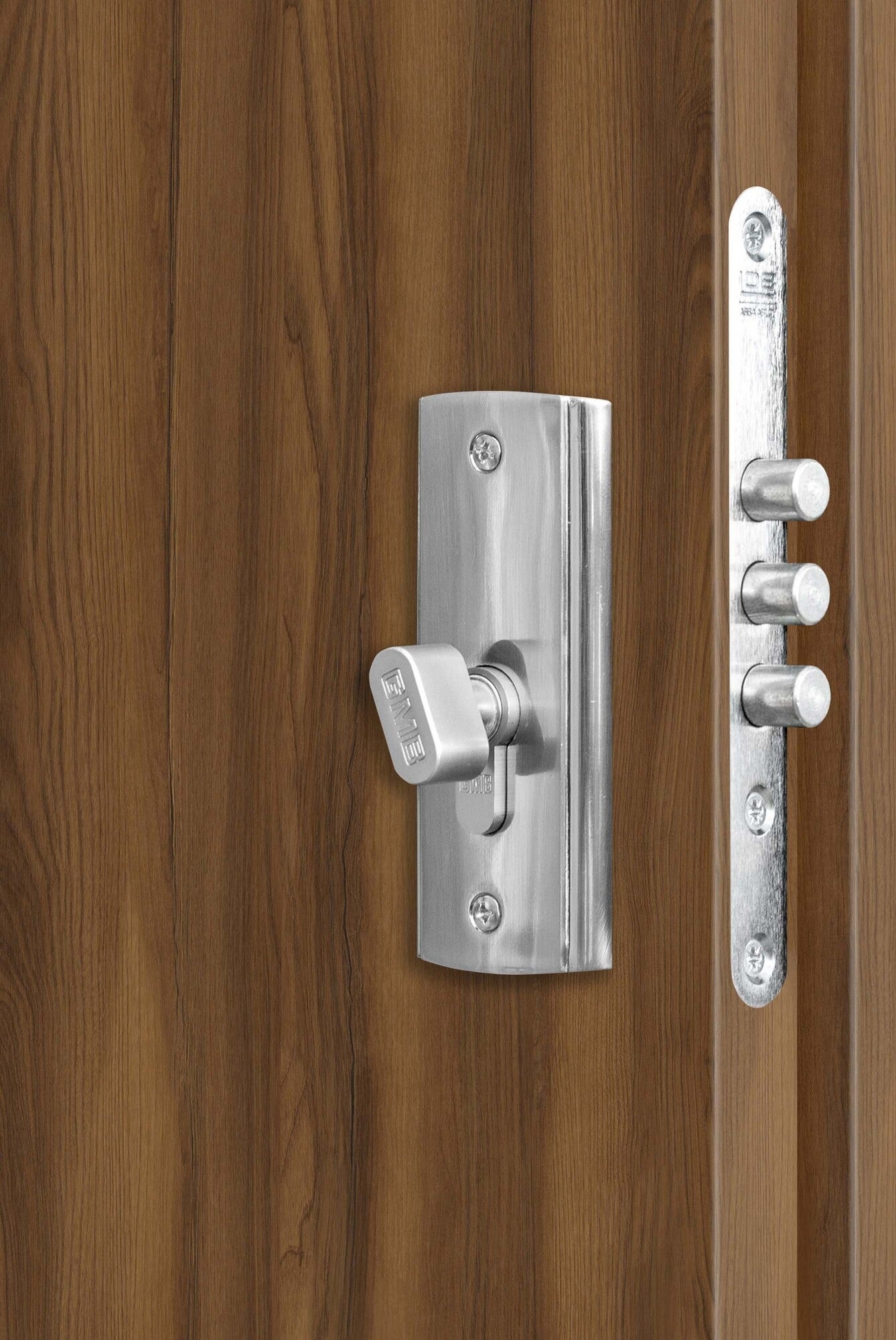 Drzwi wejściowe wewnątrzlokalowe Zeus 90 cm prawe orzech premium 4