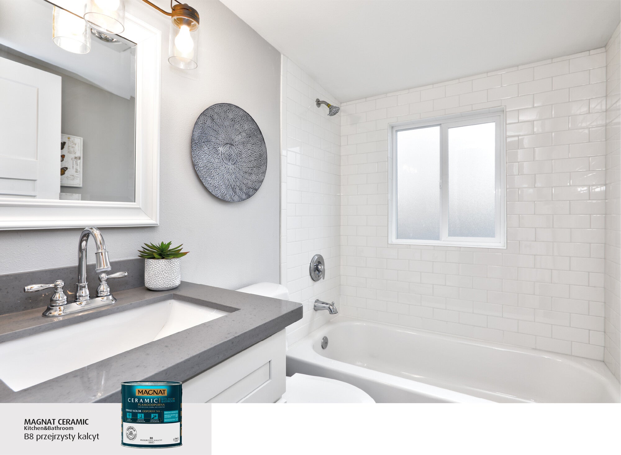 Farba Magnat Ceramic Kuchnia i Łazienka srebrny kalcyt 2,5l 1