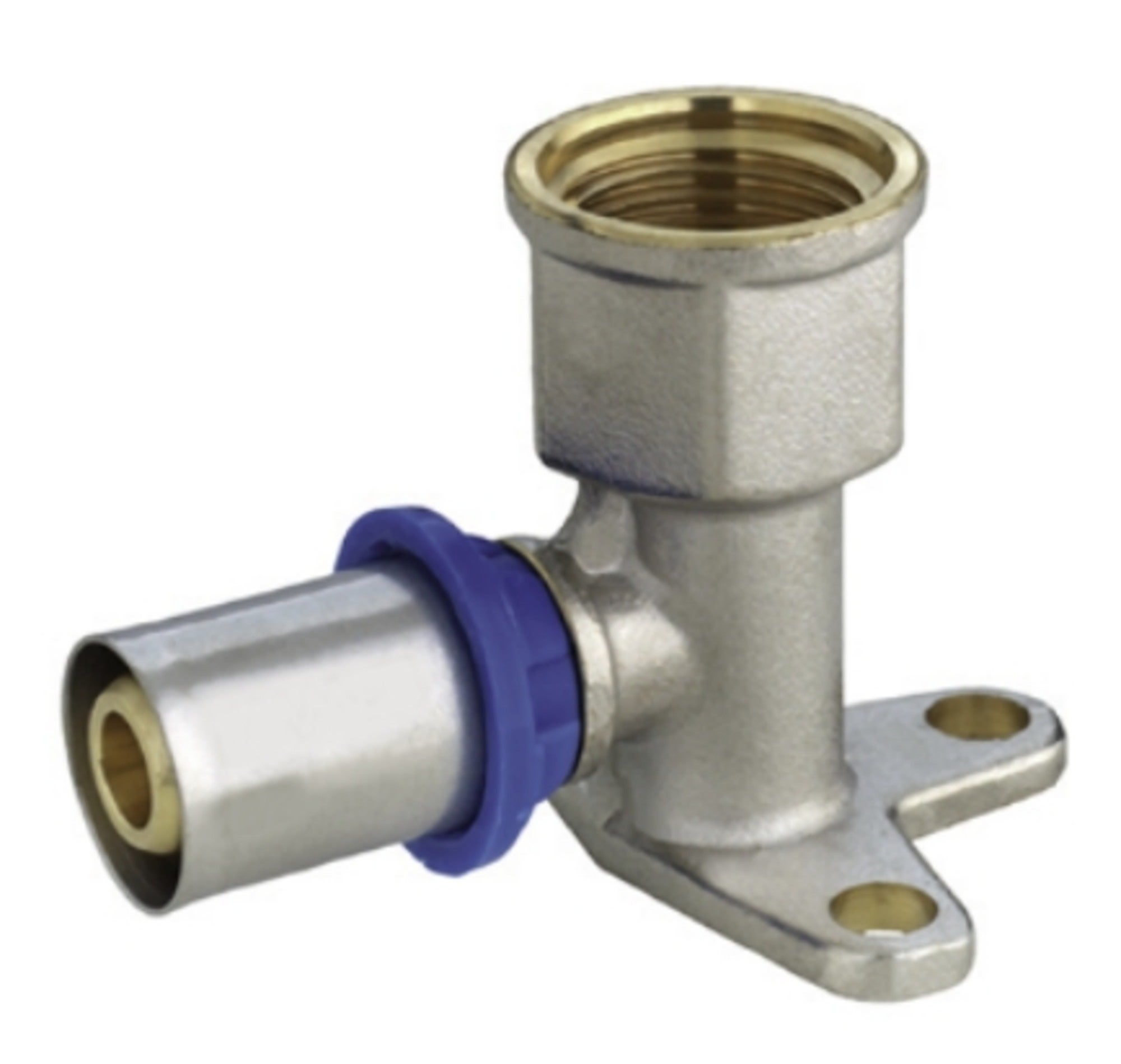 Pex Kolano zaciskowe naścienne 20 mm x 1/2" Radopress