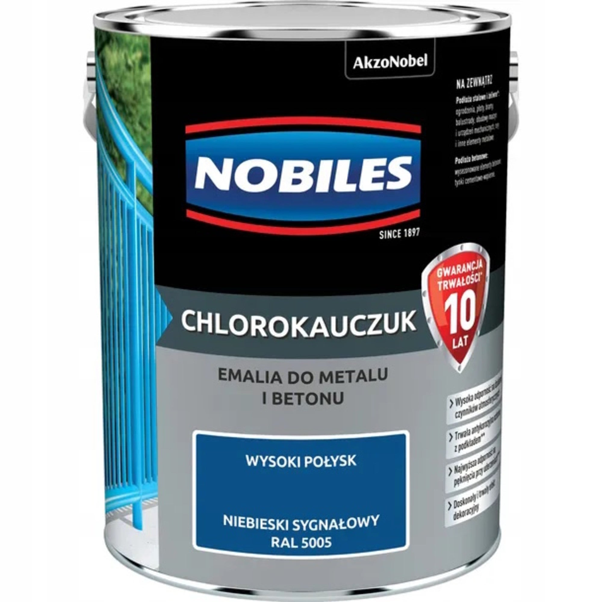 Chlorokauczuk Niebieski Sygnałowy 5L