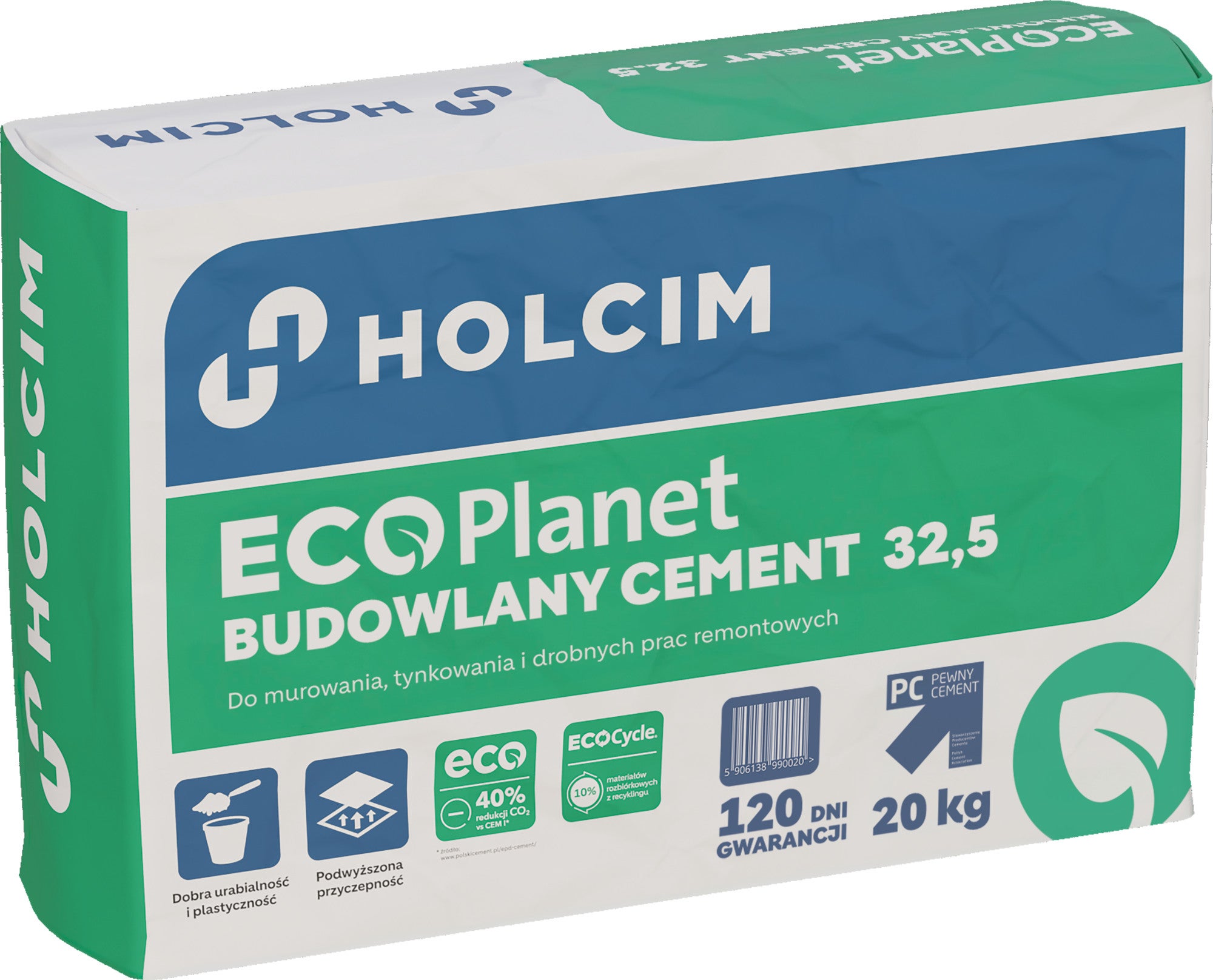 Cement Budowlany Holcim II 32.5R 20KG ECOPL