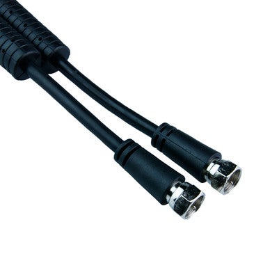 Przewó TV wtyk F + wtyk F 1,5m czarny 2