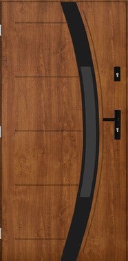 Drzwi zewnętrzne Strasburg Black złoty dąb 90 lewe