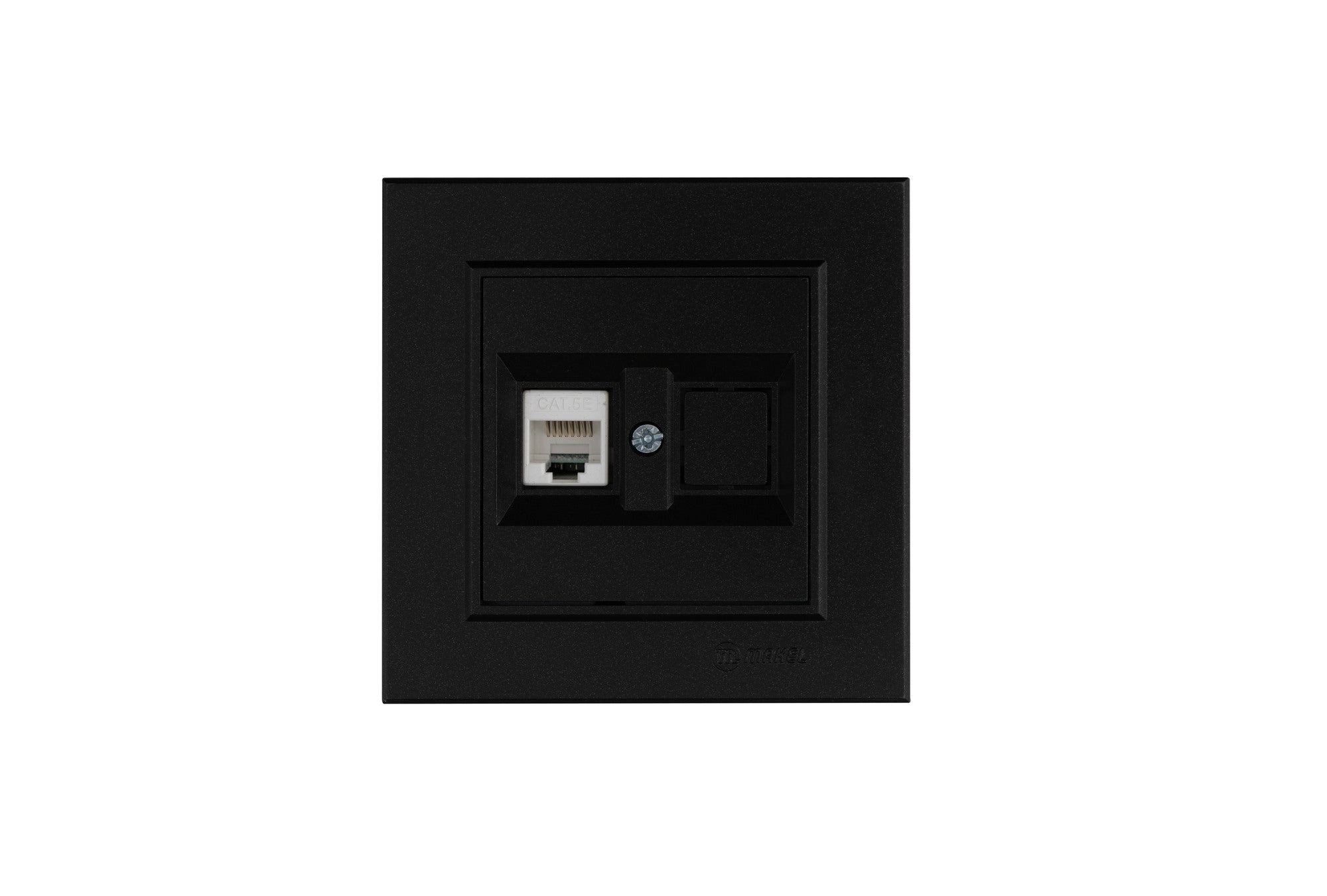 Karea czarny gniazdo komputerowe 1xRJ45 kat 5 z ramką