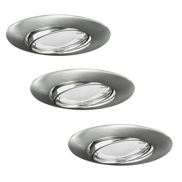 3x Ooczko podtynkowe ruchome Olin LED GU10 250 lm nikiel