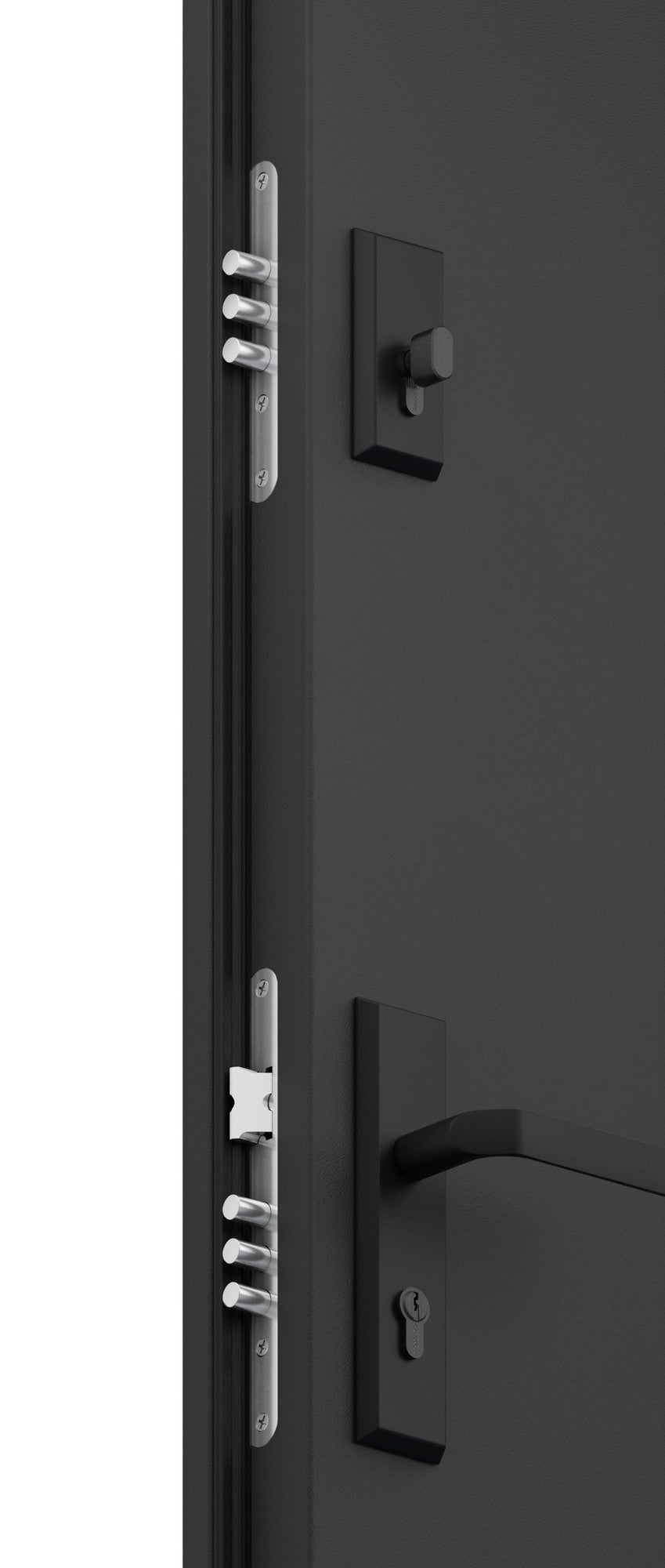 Drzwi zewnętrzne stalowe MILAN szklone dark grey 80 prawe 1