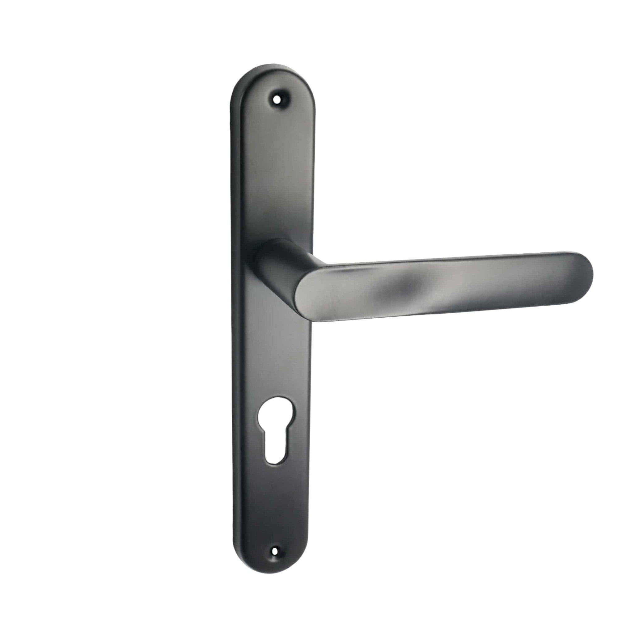 Klamka Oval z długim szyldem, czarna