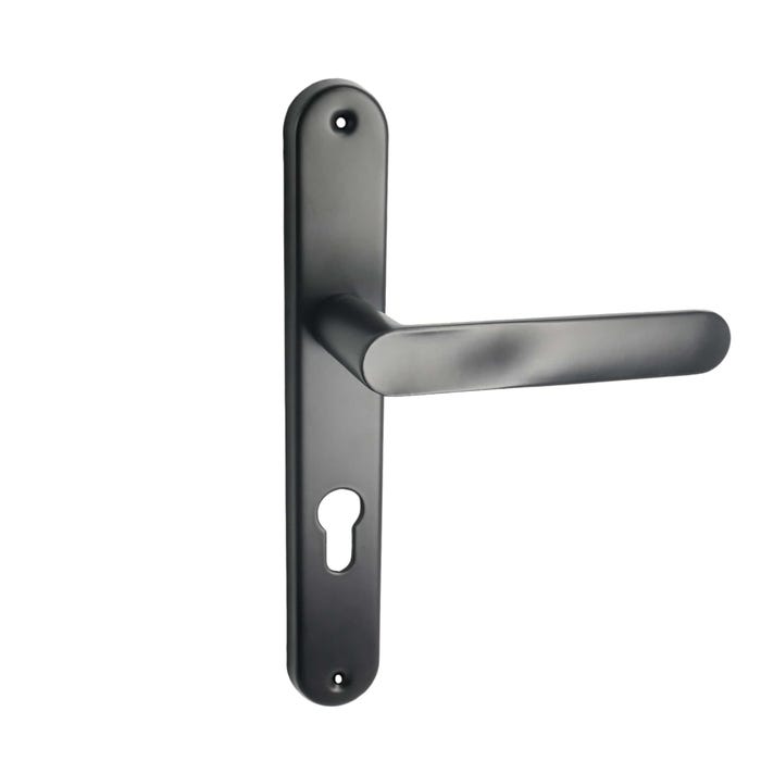 Klamka Oval z długim szyldem, czarna