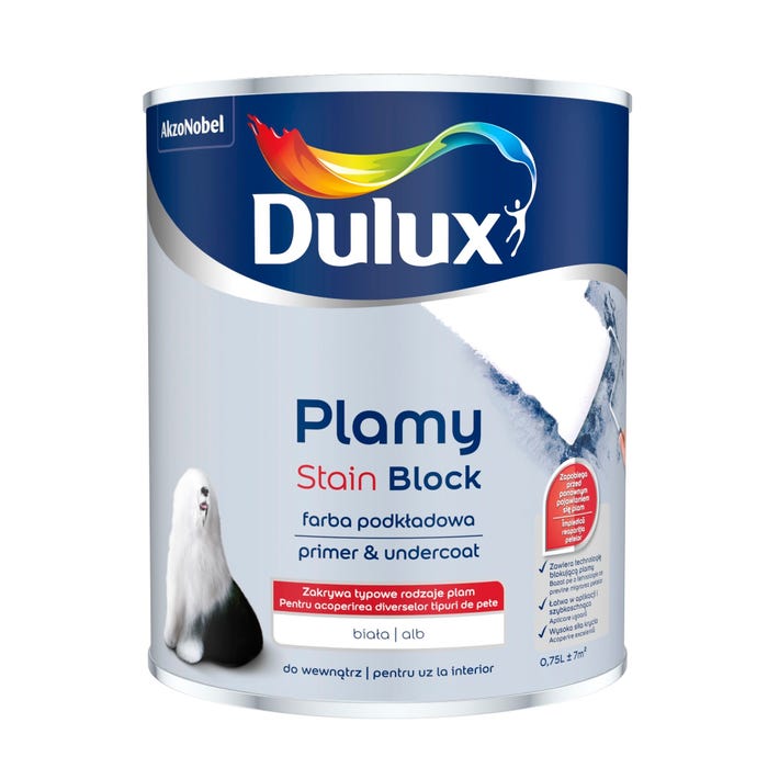 Farba podkładowa Dulux Plamy biała 0,75l