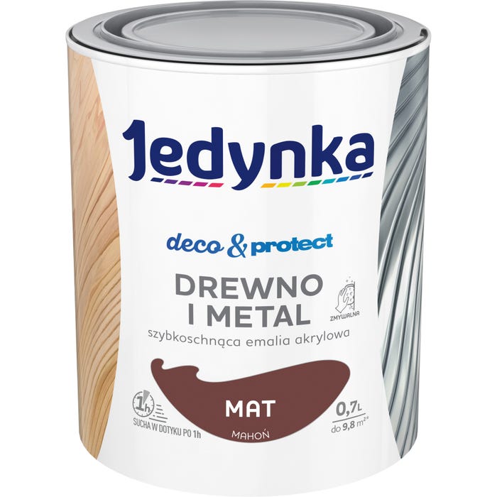Farba Jedynka Deco&Protect matowa mahoń 0,7l