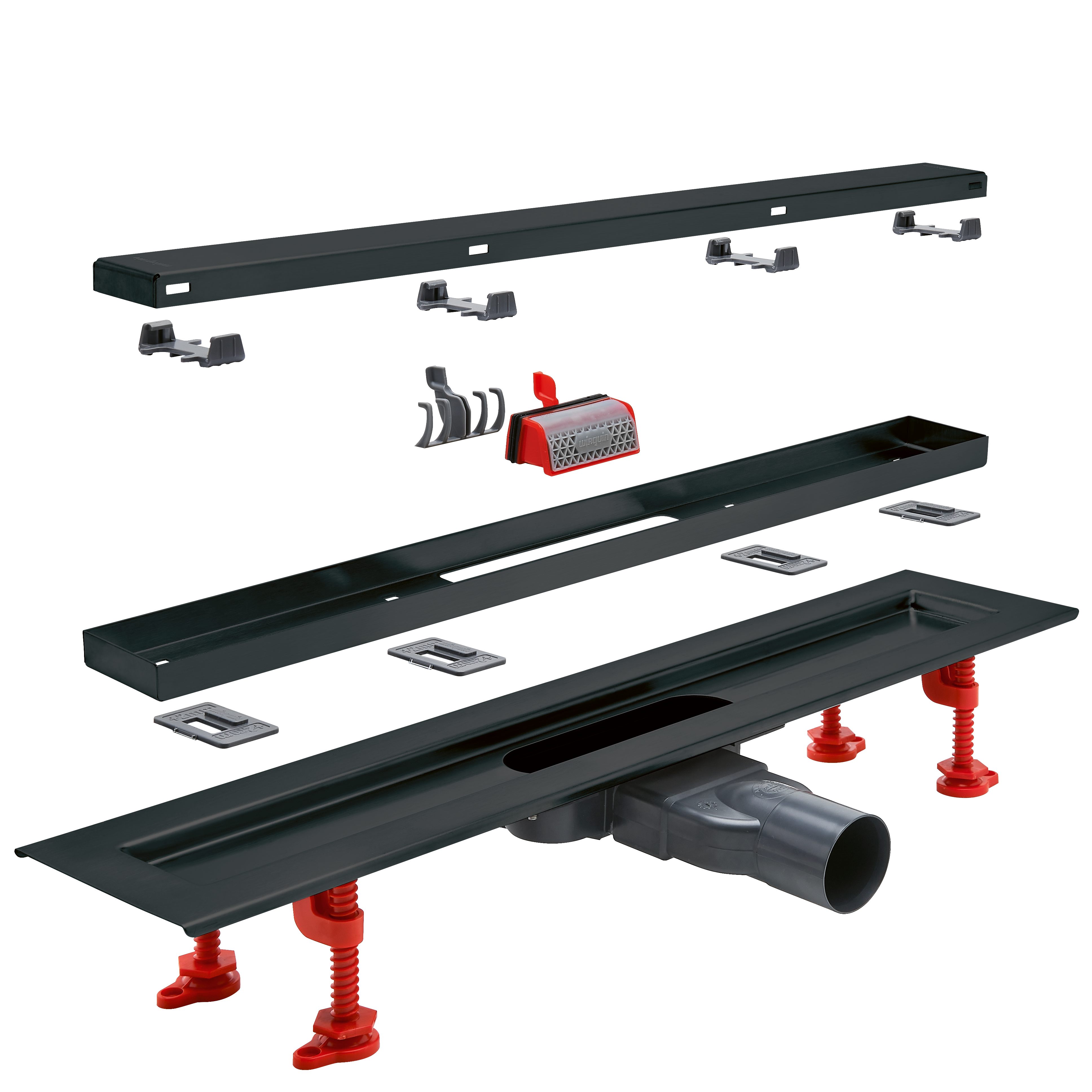 Odpływ liniowy Venisio Slim+ 500 mm, czarny mat 6