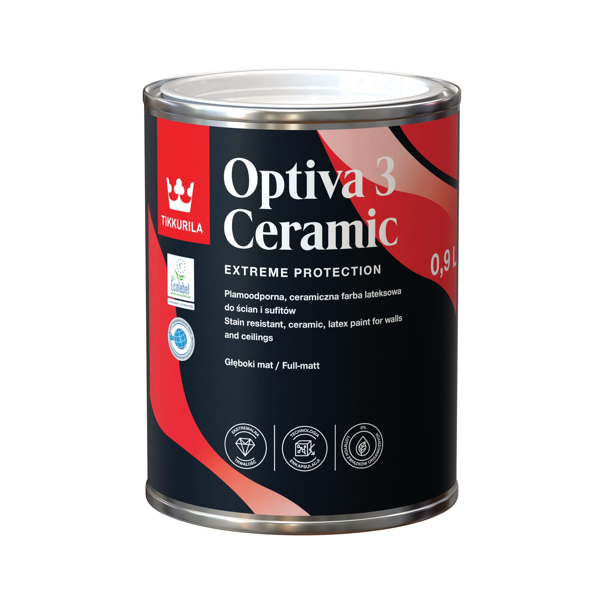 Optirva Farba Tikkurila Optiva Ceramic Super Matt 0,9 l - Bricoman.pl