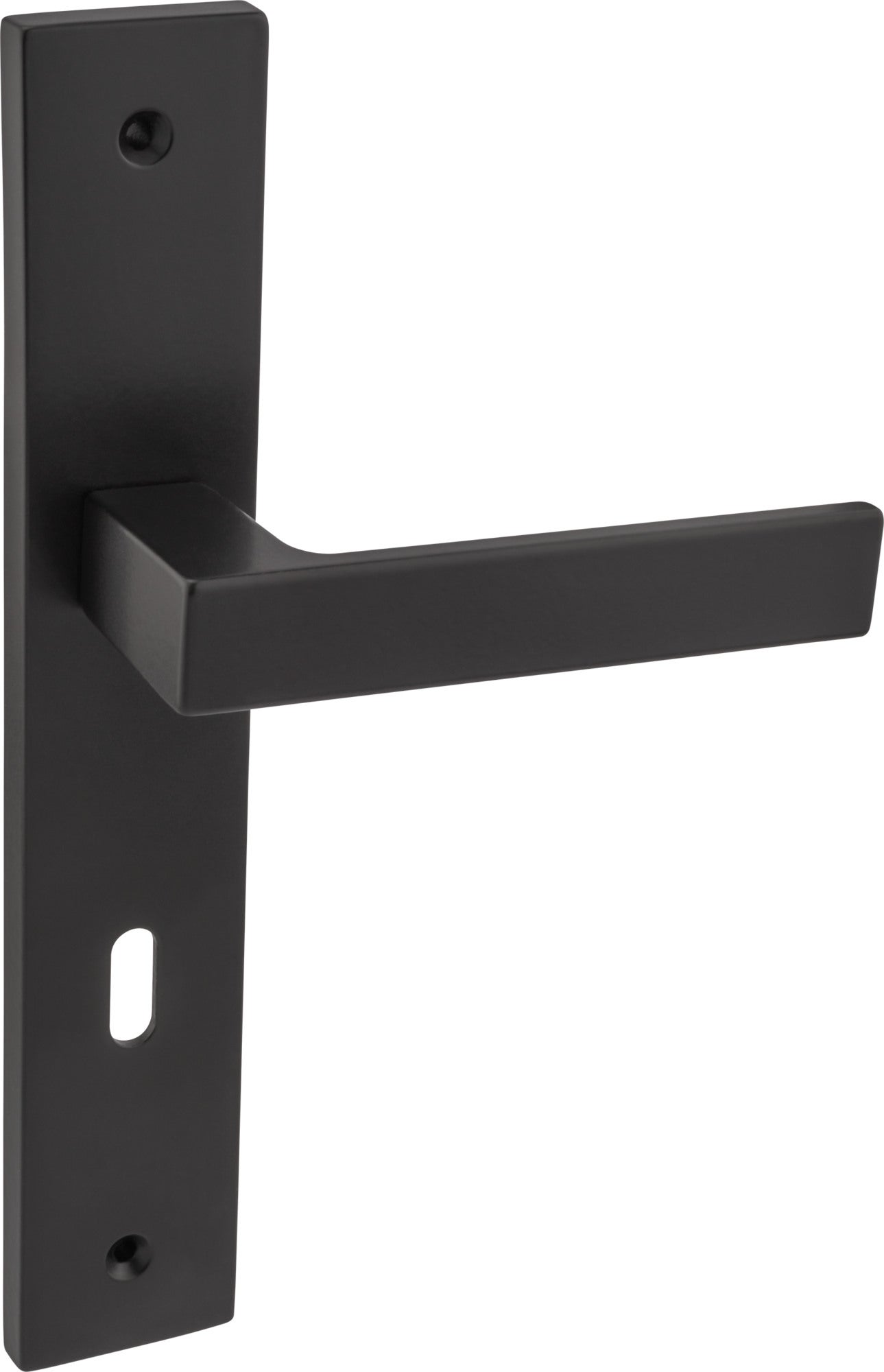 Klamka Qube 72 mm na klucz czarny mat