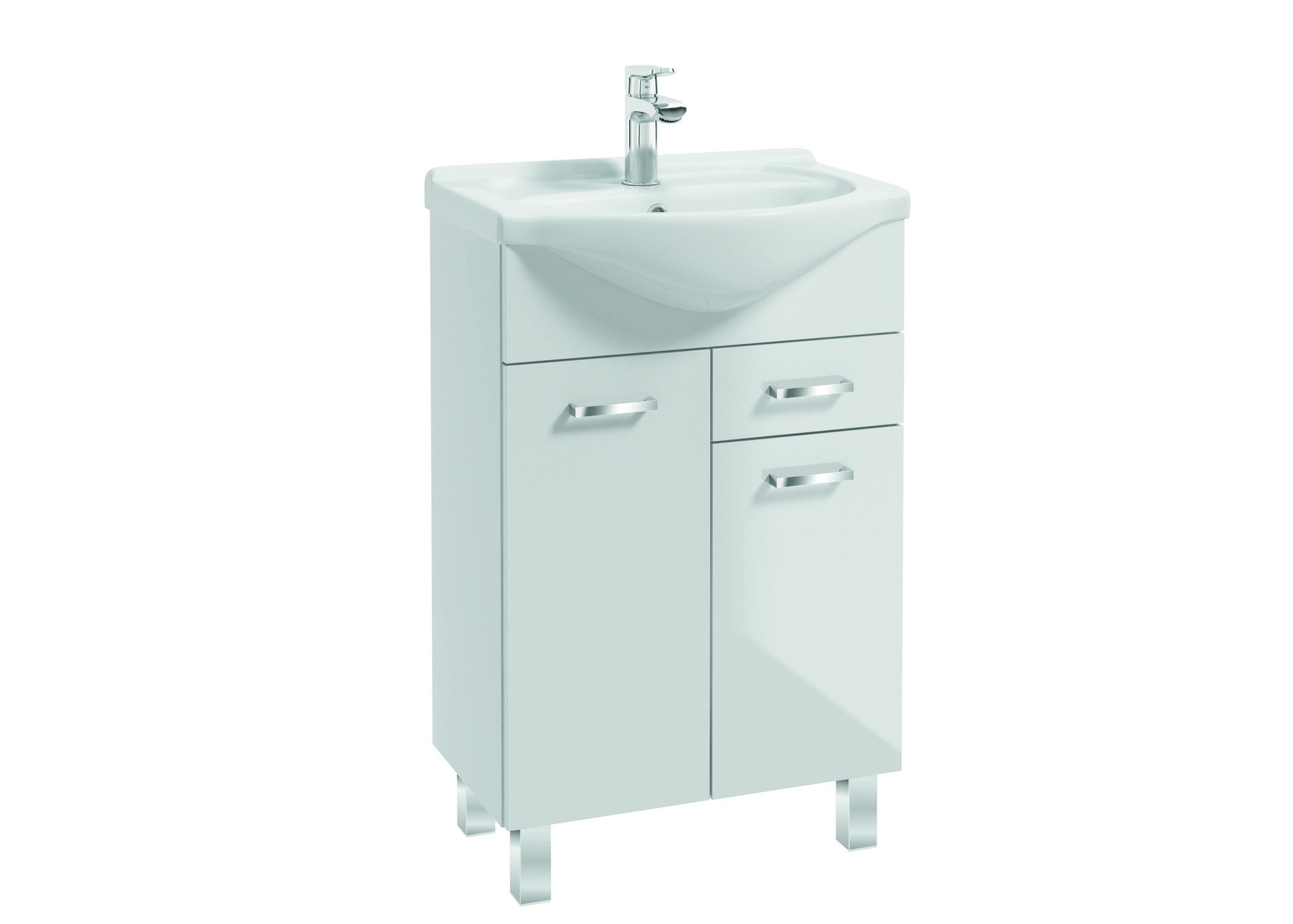 Zestaw szafka z umywalką Mea 55 cm biały