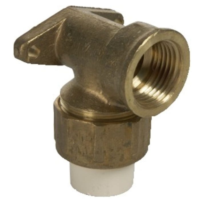 Kolano montażowe mosiężne z półśrubunkiem GW 1/2x1/2"