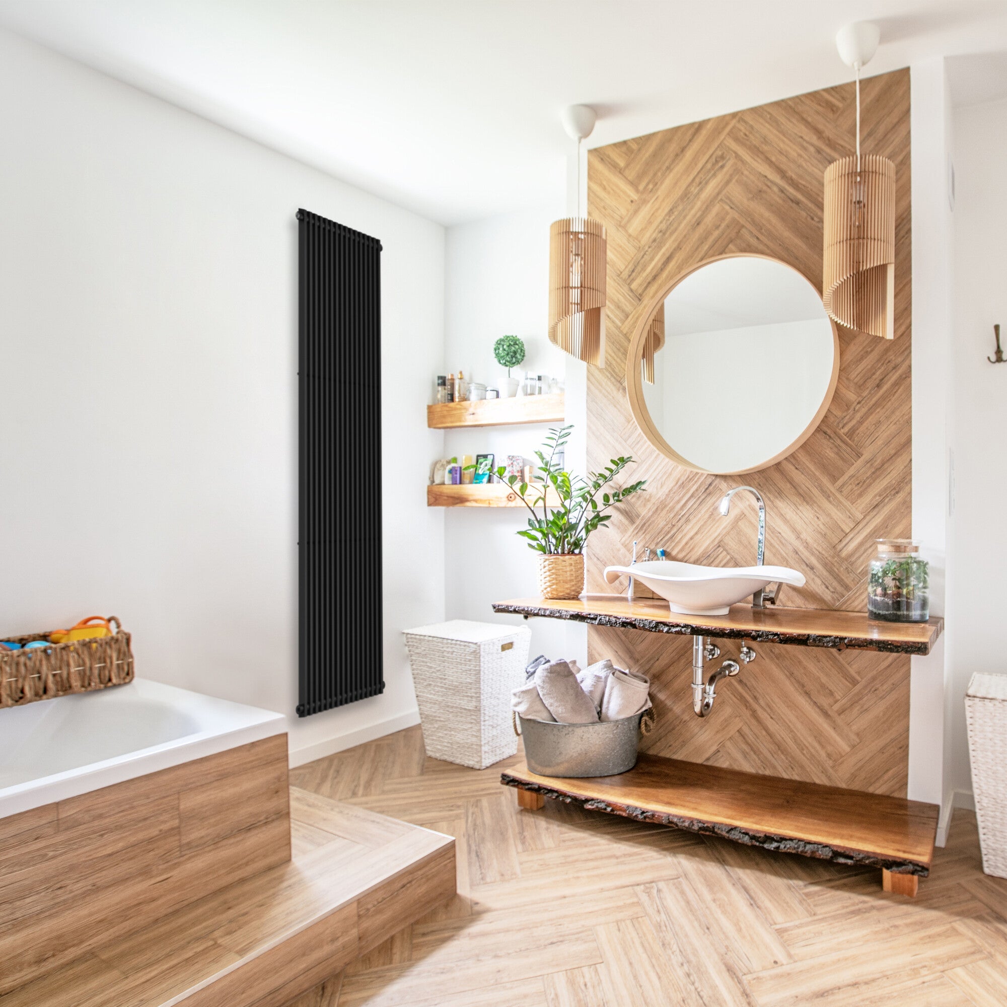 Grzejnik dekoracyjny Fix 50 MB 180x50 cm, czarny matowy 1