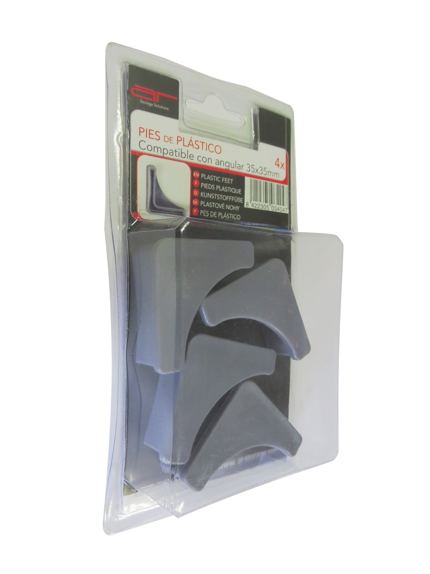 Nóżki plastikowe do regału 3.5x3.5 cm 4 szt. 1