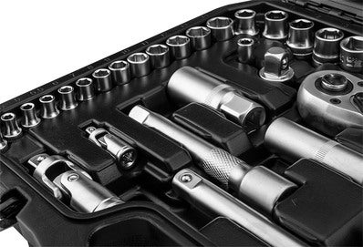 Zestaw kluczy nasadowych 1/2 i 1/4" 10-206 NEO, 100 szt. 7