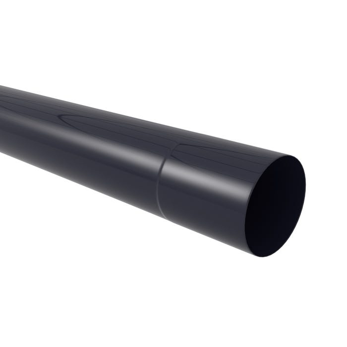 Rura spustowa fi 80 mm, dł. 2,8 m, grafitowa PVC Scala Plastics