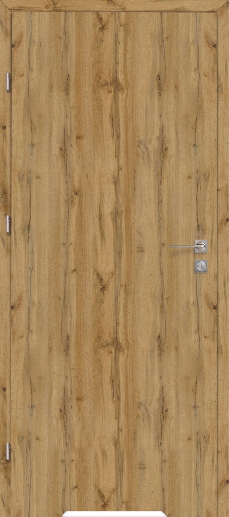 Skrzydło łazienkowe pełne gładkie 90 lewe dąb olejowany