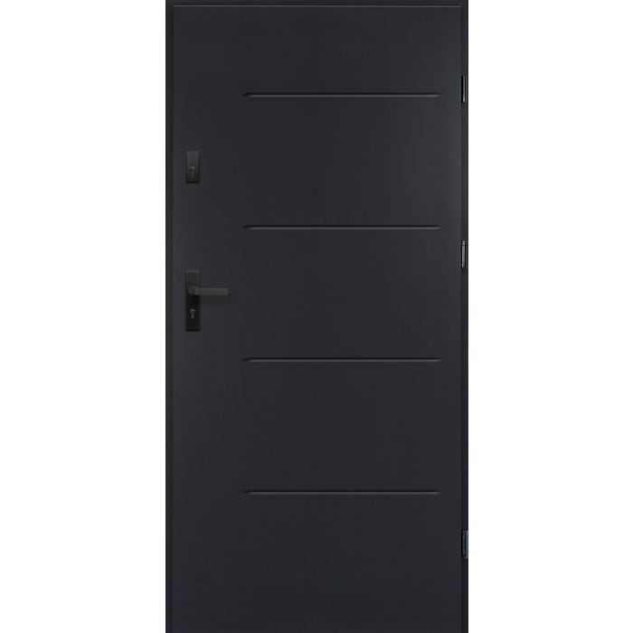 Drzwi stalowe BERLIN antracyt 80 prawe
